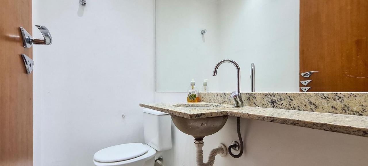 Apartamento Mirante Astúrias - varanda gourmet de frente para a praia da Astúrias no Guarujá Exterior foto