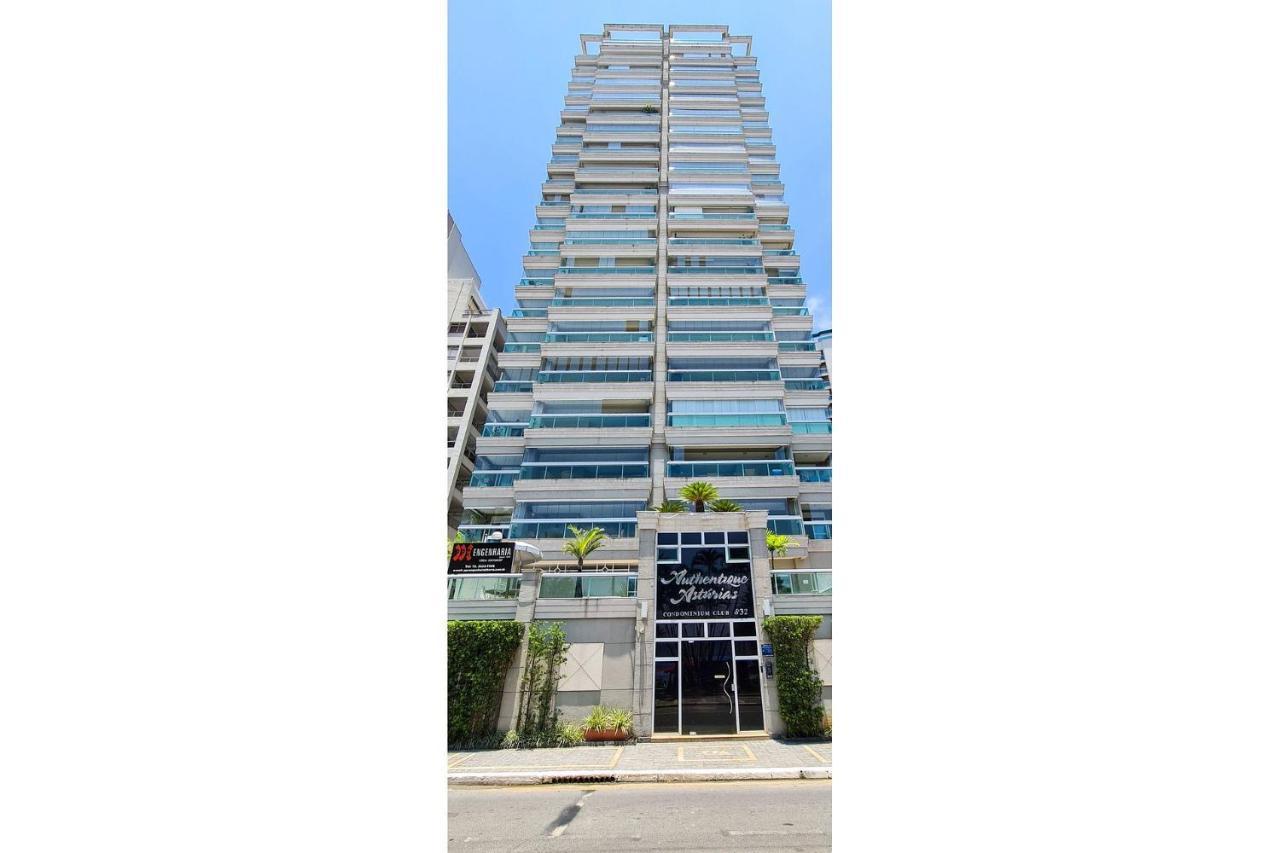 Apartamento Mirante Astúrias - varanda gourmet de frente para a praia da Astúrias no Guarujá Exterior foto