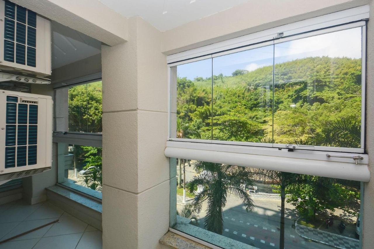 Apartamento Mirante Astúrias - varanda gourmet de frente para a praia da Astúrias no Guarujá Exterior foto